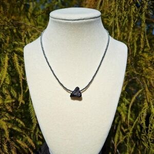 Tourmaline, Hematite Beaded Necklace ~ Handcrafted Jewelry